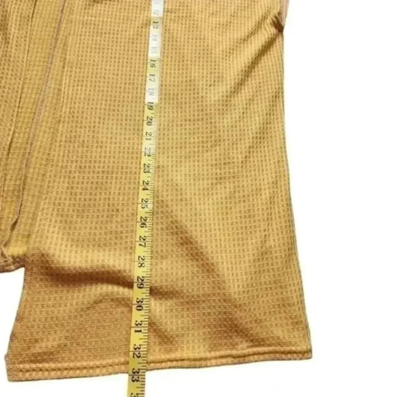 BUTTERCREAM Clothing Waffle Cardigan Mustard Yellow Open Front Women's size Med - Picture 9 of 9